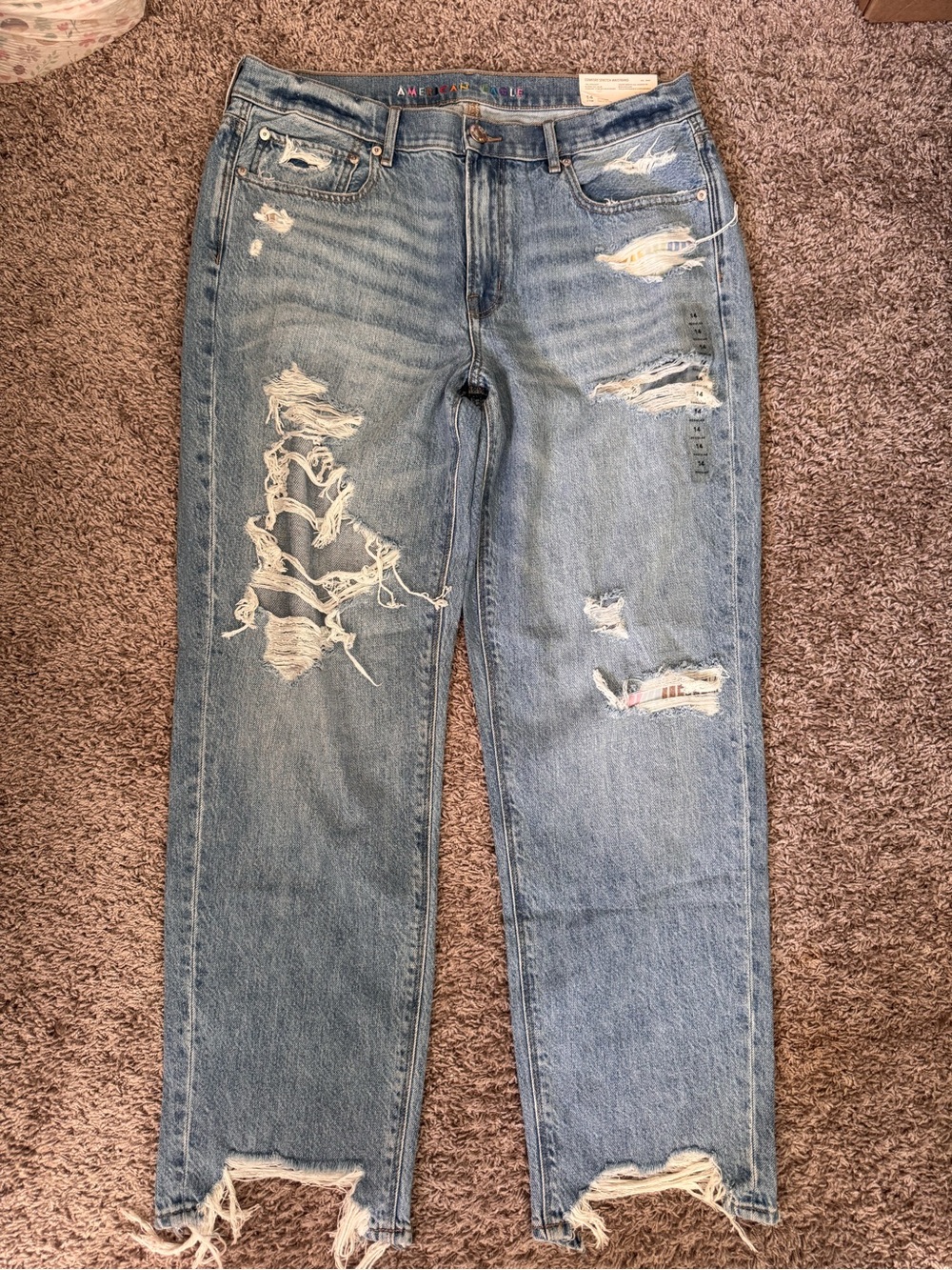American Eagle AE Pride Ripped ’90s Straight Jean 14